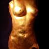 Girls Torso - Bronse Patina On Indoor Castin Sculptures - By Cirilo Cirilo, Classical Modern Sculpture Artist