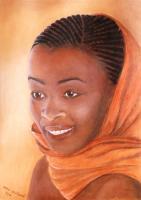 Africa - Pastel Drawings - By Marta Valaskova, Portrait Drawing Artist