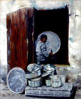 Figures - Ironmonger In Instambul - Oil On Canvas