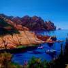 Elbo In Corsica - Oil On Canvas Paintings - By Martin Alain, Figurative Painting Painting Artist