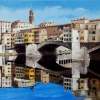 Firenze Il Ponte Vecchio - Oil On Canvas Paintings - By Martin Alain, Figurative Painting Painting Artist