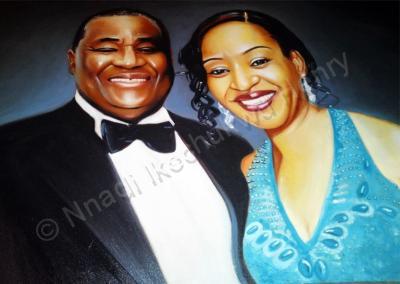 23 - Portrait Of Drnwosu And His Wife - Oil On Canvas