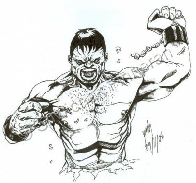 Drawings - Hulk - Ink