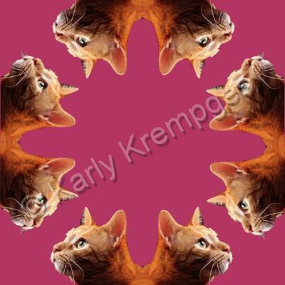 Digital Art - Symmetrically Balanced Cats - Digital