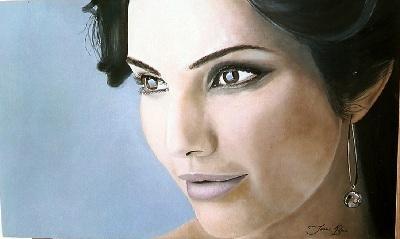 Portraiture - Portrait Of Elizabeth - Oil On Wood