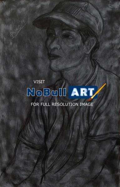 Model - Handy Man - Charcoal On Paper