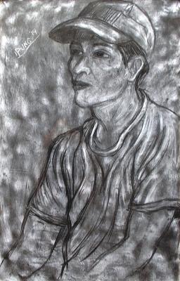 Model - Handy Man - Charcoal On Paper