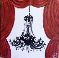 Chandelier - Acrylic Paintings - By Elizabeth Stauffer, Pop Art Painting Artist