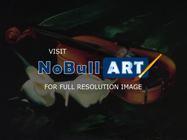 Art Gallery - Violin  Cale - Oil On Canvas