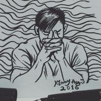 Daily Mood - Pen Drawings - By Tsang Kenny, Free-Hand By Pen Drawing Artist