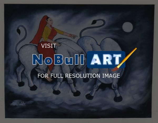 Modern Art - Ankush-Power In Hand - Oil On Canvas