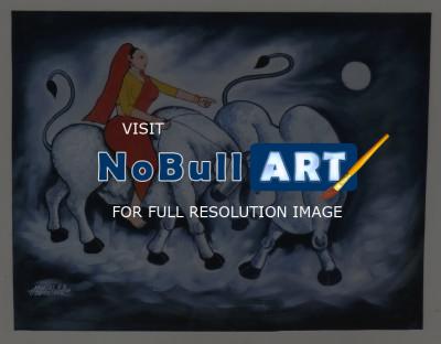 Modern Art - Ankush-Power In Hand - Oil On Canvas