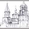 Epiphany Cathedral - - Drawings - By Basovich Lilya, - Drawing Artist