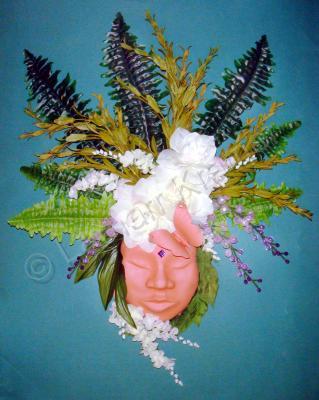 Masks - Koanga - Clay And Silk Flowers