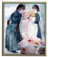 Paintings - Flower Vender - Acrylic On Canvas
