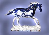 My Painted Ponies - Winters Night - Acrelics On Resin