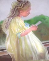 The Letter - Watercolor Paintings - By Sue Lamarr Kramer, Impressionistic Painting Artist