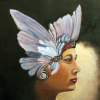 Butterfly Lady - Acrylic On Canvas Paintings - By Sue Lamarr Kramer, Realistic Painting Artist