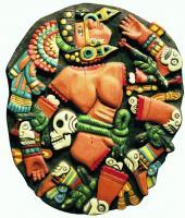 Coyolxauhqui - Hydrostone Sculptures - By Michael Selley, Primitive Sculpture Artist