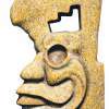Stone Hecha Head - Hydrostone Sculptures - By Michael Selley, Primitive Sculpture Artist