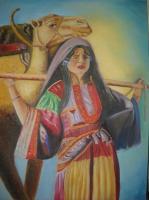 Portraits - Afghan Woman - Oil On Canvas
