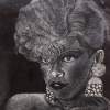 Sultry Sistah - Scratch Board Other - By Vince Gray, Pointillism Other Artist