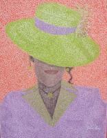 Whos That Lady - Acrylic Paintings - By Vince Gray, Pointillism Painting Artist