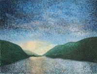 Beneath The Clouds - Acrylic Paintings - By Vince Gray, Pointillism Painting Artist