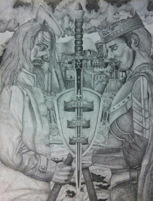 Fantasy - Strength Of The Soul - Pencil On Paper