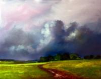 Passing Storm - Oil On Gessoboard Paintings - By Stuart Davies, Impressionism Painting Artist