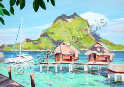 House Portrait - Bora Bora Lagoon Resort - Oil