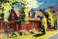 Aspen House Portrait - Oil Paintings - By Nataly Jolibois, Impressionist Painting Artist