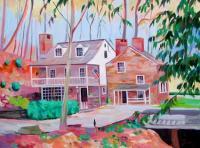 Jims House Portrait - Oil Paintings - By Nataly Jolibois, Impressionist Painting Artist
