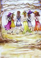 People - Mothers Daughters Sisters And Friends - Watercolor