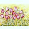 Dancing Tulips - Watercolor Print Paintings - By Janis Artino, Flowers Painting Artist
