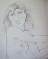 Nude Drawing - Pencil Drawing Drawings - By Janis Artino, People Drawing Artist