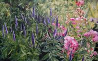 Olbrich Garden Series Garden 2 - Oil Paintings - By Lisa Konkol, Impressionistic Painting Artist