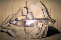 Still Lifes - Knife And Eggs - Colored Pencil On Paper