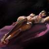 Reclining Nude On Violet - Oil On Canvas Paintings - By Marissa Girard, Realism Painting Artist