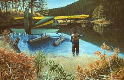 Landscape - Wilderness Fishing - Oil