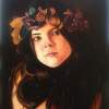 The Girl With A Wreath - Oil On Canvas Paintings - By Oleg Zubkov, Realism Painting Artist