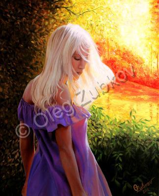Figurative Painting - Farewell To Summer - Oil On Canvas