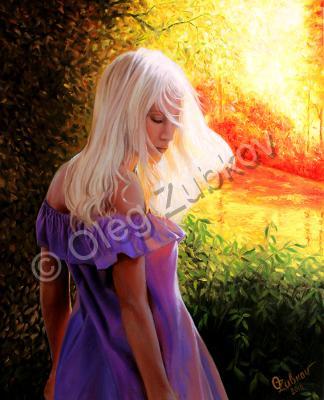 Figurative Painting - Farewell To Summer - Oil On Canvas