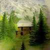 Mountain High - Watercolor Paintings - By Robert Nowlin, Graphic Illustration Painting Artist