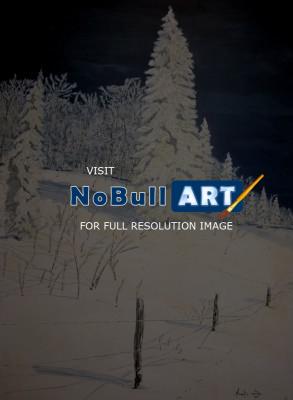 Landscape - Mountain Snow - Acrylic
