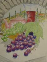 Tuscany - Colored Pencil Drawings - By Robert Nowlin, Realism Drawing Artist