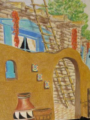 Southwest - Hacienda - Colored Pencil