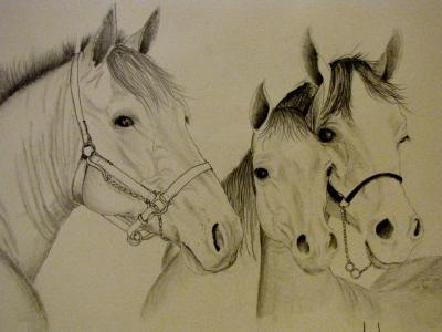 Southwest - Family - Pencil And Charcoal