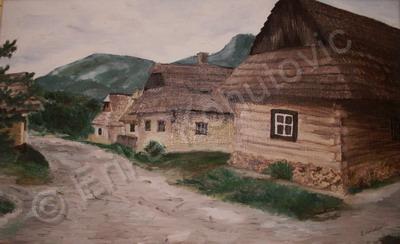 Places - Vlkolinec - Oil On Canvas