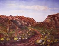 Arizona - Acrylics Paintings - By Erika Kohutovic, Landscape Painting Artist